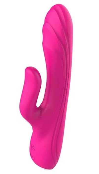 Ярко-розовый вибратор-кролик Flexible G-spot Vibe - 21 см. (Цвет: ярко-розовый)