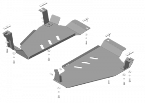 Защита Топл. бака. 3 мм, Сталь. для Nissan X-Trail 2007-2010, Nissan X-Trail 2015-2022, Nissan X-Trail 2010-2015 MOTODOR.11414