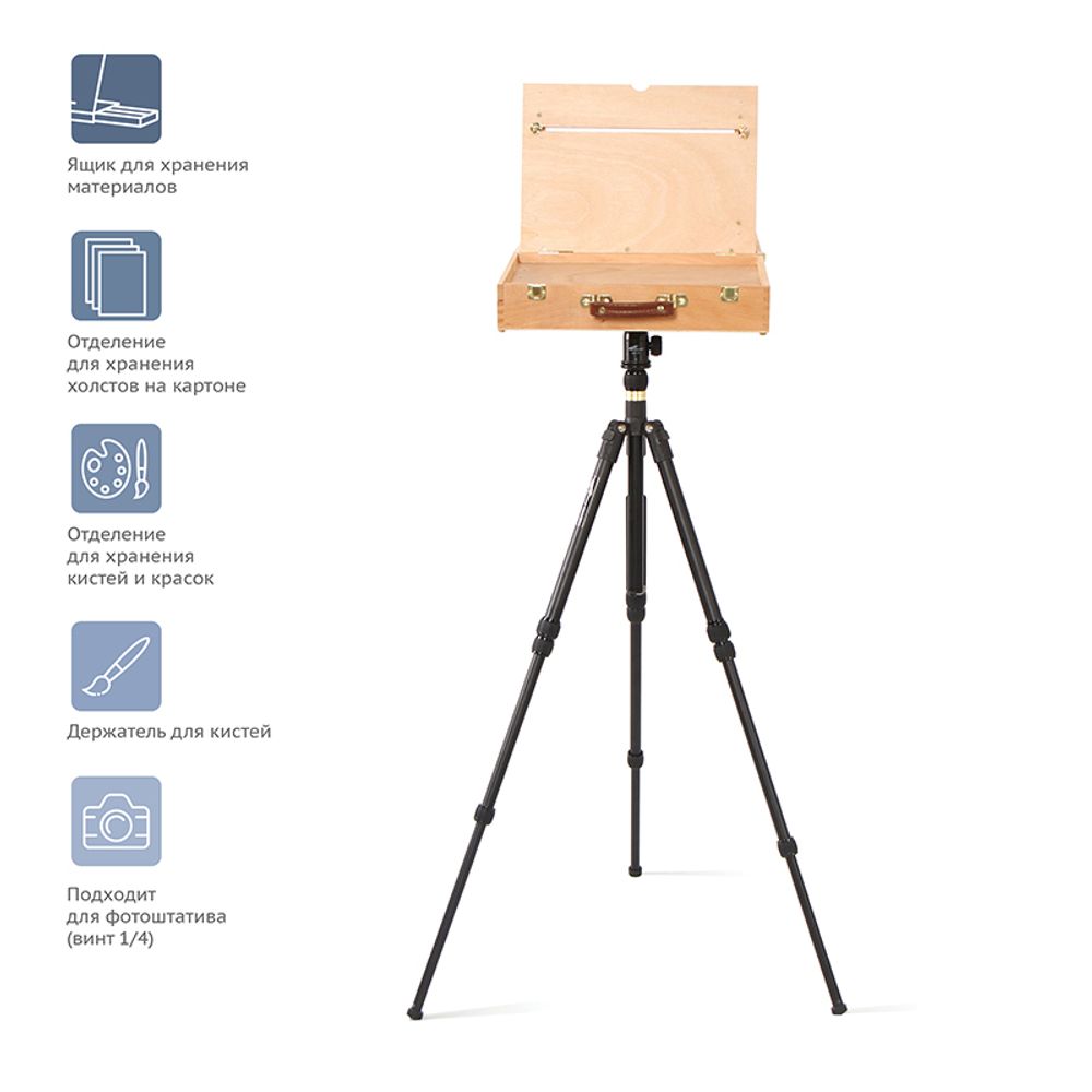 Этюдник на фотоштатив Гамма "Студия" 39,5*30,5*11,5см, бук