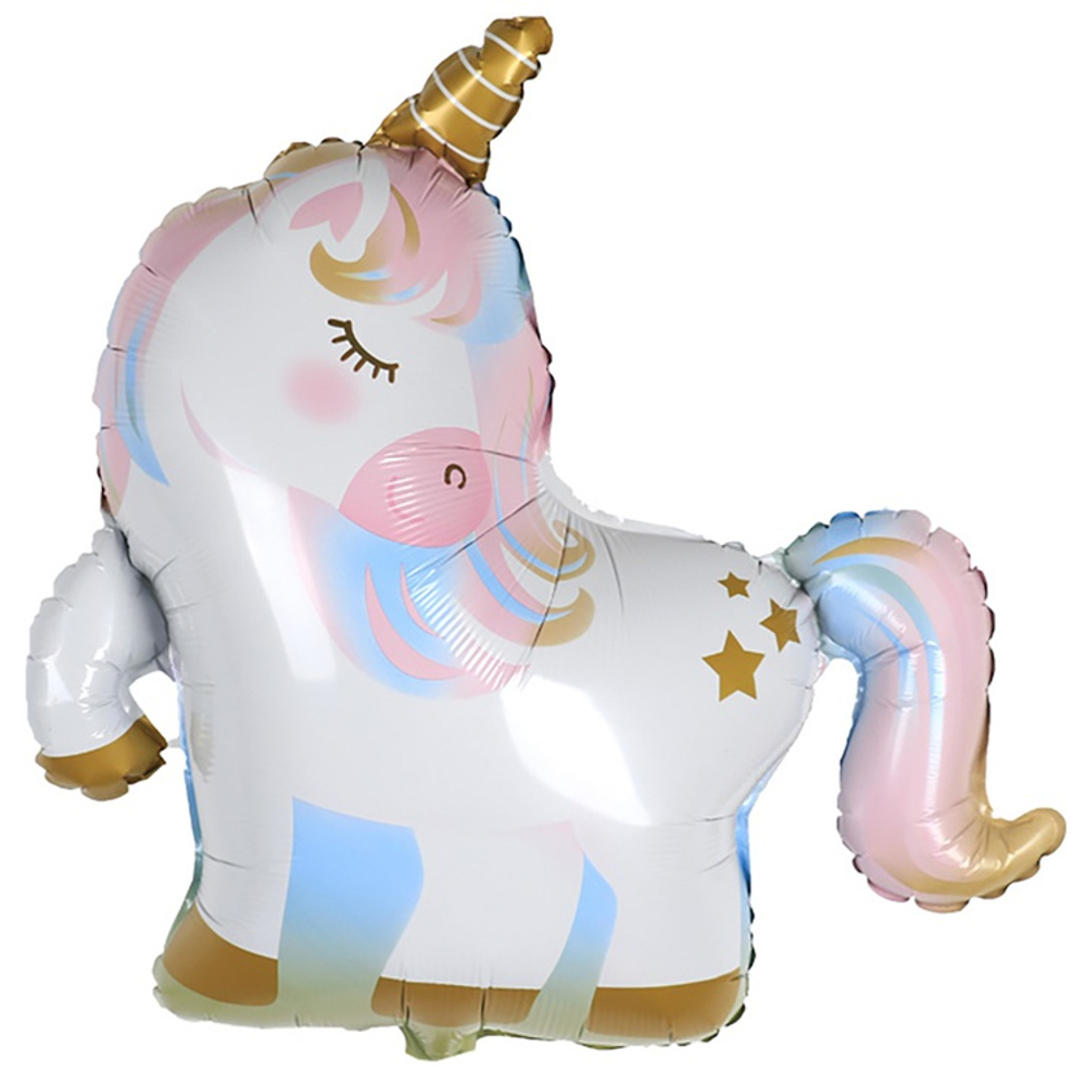 Шар Фольгированный Единорог спящий (Белый)