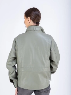 Куртка женская кожаная оверсайз