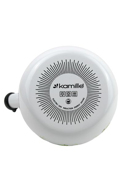 Чайник 2,2 л. эмалированный со свистком Kamille KM 1030 с черной бакелитовой ручкой