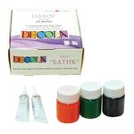 Краски по ткани акриловые "Декола" "Батик по шелку", НАБОР 6 цветов по 50 мл + резерв 2 тубы по 18 мл, 4441448