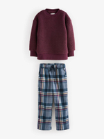 Пижама флисовая для мальчика Next N27-783, Бордовый, Синий