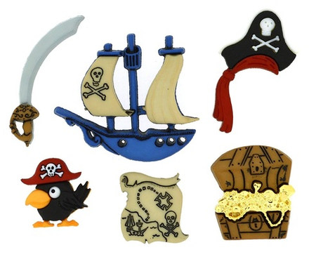 ТУБ.22 Пуговицы декоративные "Пираты"