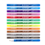 Набор гелевых ручек с блестками Alingar, "Summer holidays", 12 цветов, 0,7 мм, прозрачный круглый пластиковый корпус, ПВХ чехол, европодвес