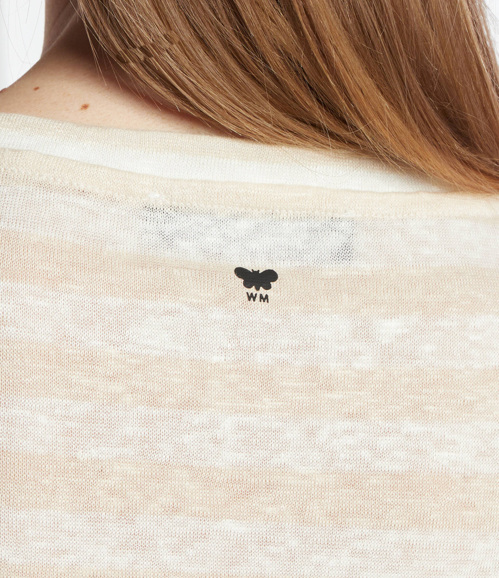 Льняная футболка FALLA Weekend MaxMara - бежевый(159411026)