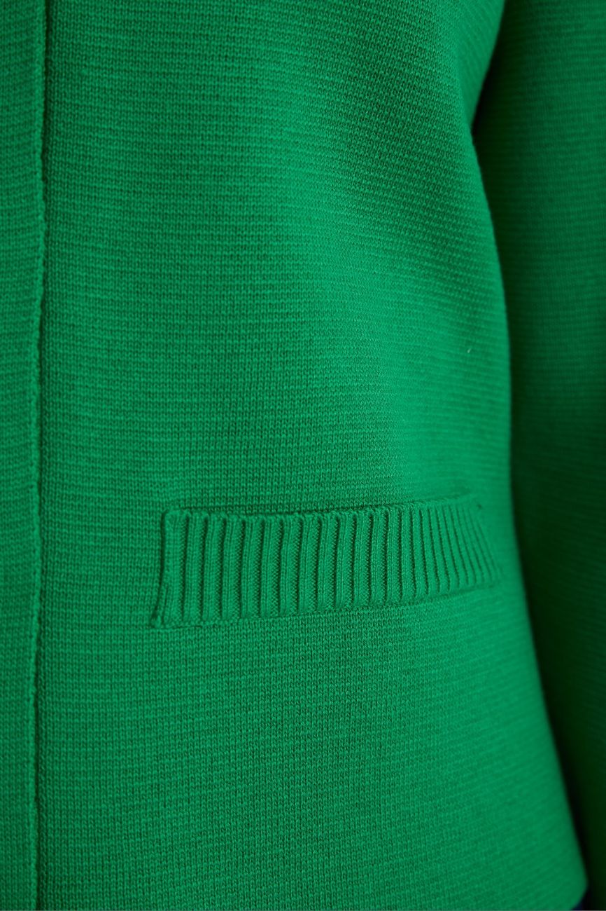 Жакет вязаный, зеленый