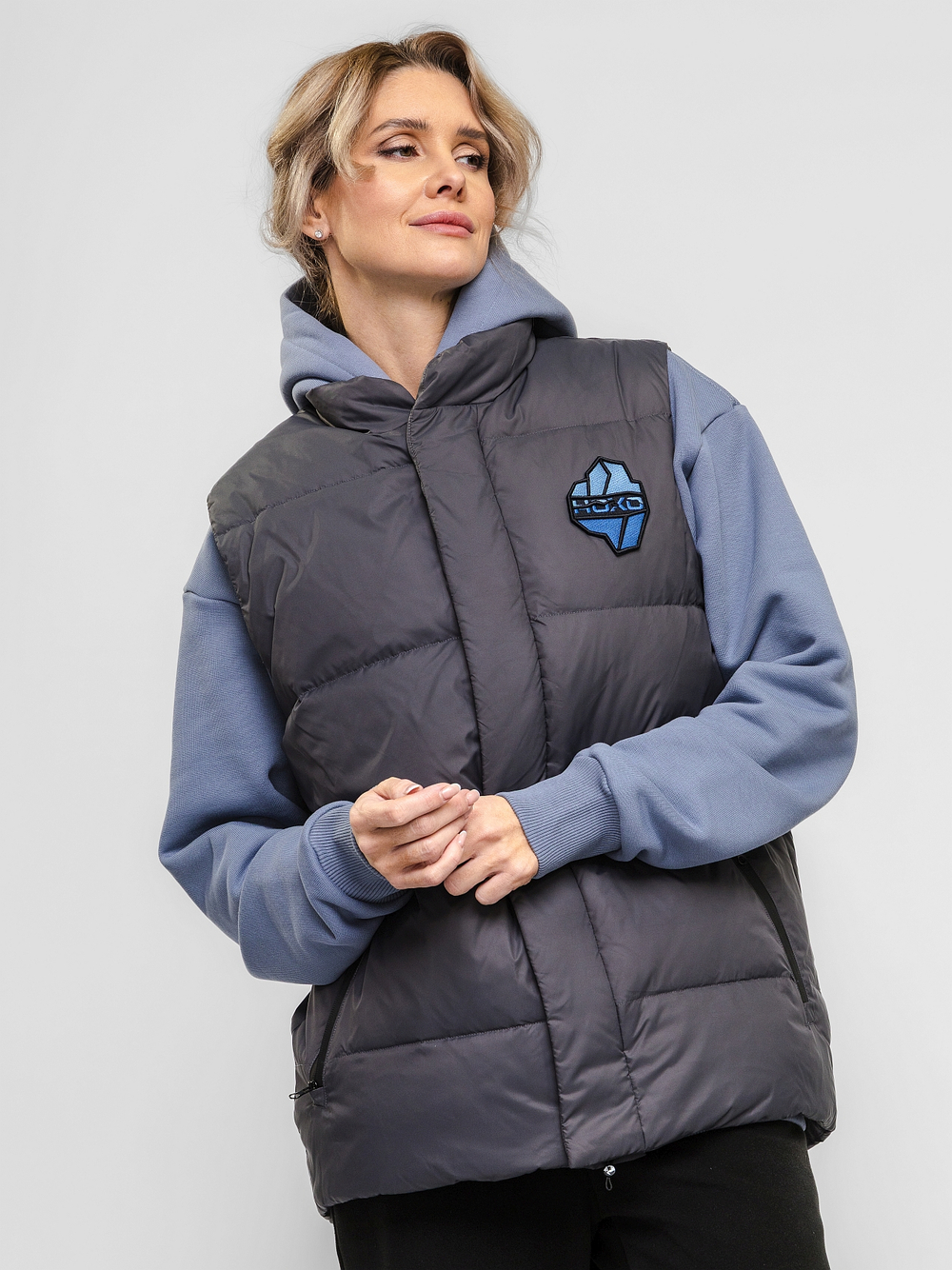 Жилет "НОХО" утеплённый, унисекс, цвет "Стальной ледник"