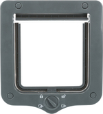 Дверца Trixie Flap Door 4-Way, пластик, для кошек и небольших собак, серая, 20x22 см