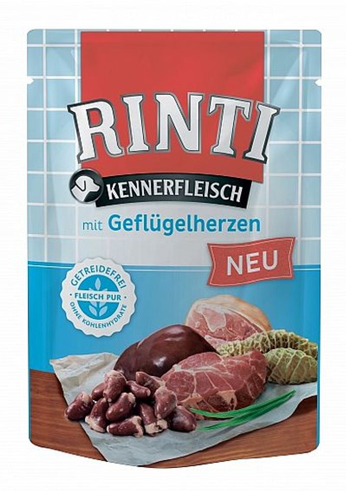RINTI KENNERFLEISCH Паучи Куриные сердечки Влажный корм для собак - 0,4 кг RINTI KENNERFLEISCH Паучи Куриные сердечки Влажный корм для собак - 0,4 кг