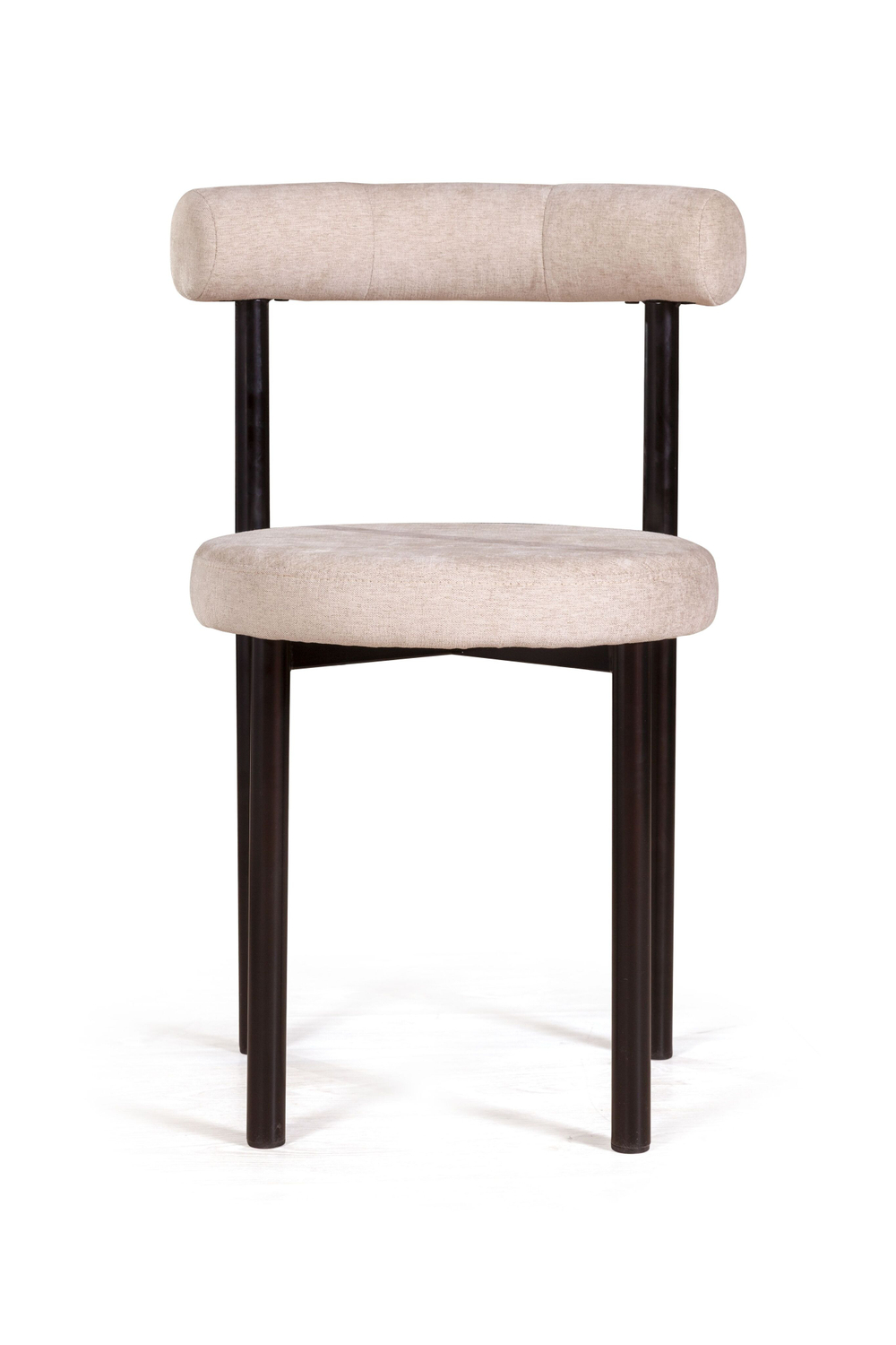 Стул Biggi, шенилл Puffy beige / опоры черные