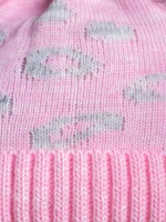 Шапка для девочки зимняя с помпонами на завязках