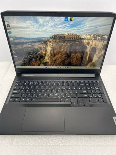 Ноутбук Lenovo IdeaPad Gaming 3 15ACH6 (82K201D1RK) 15.6"/AMD Ryzen 5 5600H/RAM 8GB/SSD 256GB/Nvidia RTX3050 4GB/1920*1080/IPS/DOS/Подсветка кл-ры: LED/Черный. Состояние: Уценка/Большой след. на матрице от клавиатуры/B1