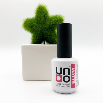 УНО Матовый Верхнее покрытие для гель-лака "Uno MATTE" 15мл.