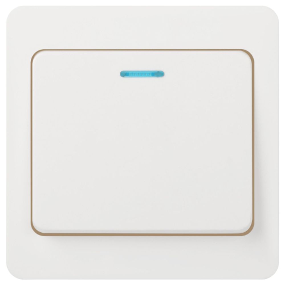 Выключатель Intro Style 7-102-01 с подсветкой, 10А-250В, IP20, СУ, белый