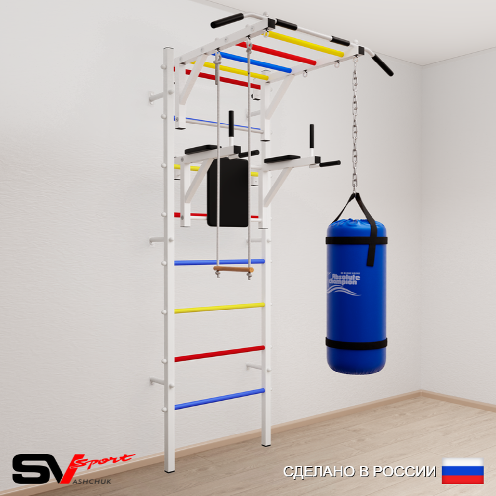 Шведская стенка Sv Sport 5431 (Турник рукоход/Брусья/Трапеция/Цепь/Мешок 15кг)
