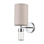 6585/1W MODERNI LN26 060 хром/бежевый, металл/текстиль, стекло Бра E14 1*40W 220V ARNIKA