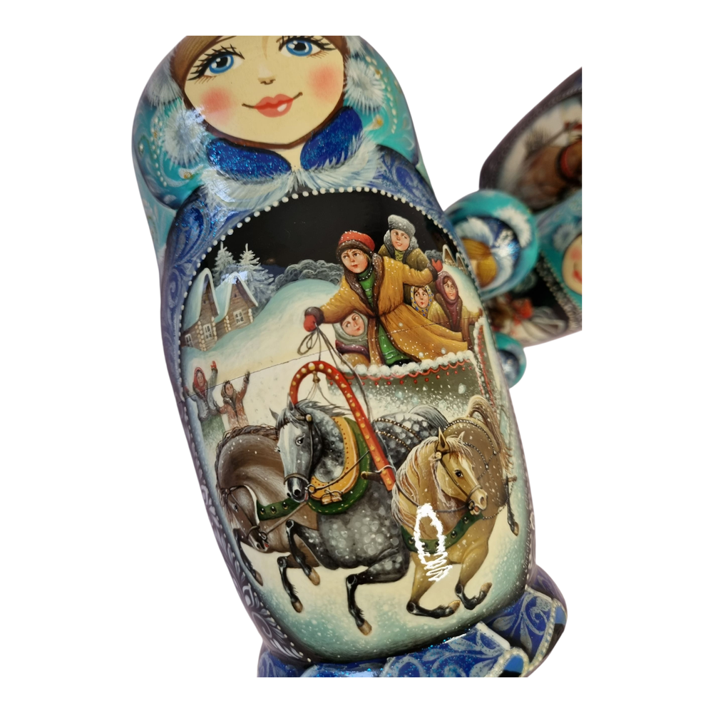 Матрешка 18см "Русские мотивы" 5 мест