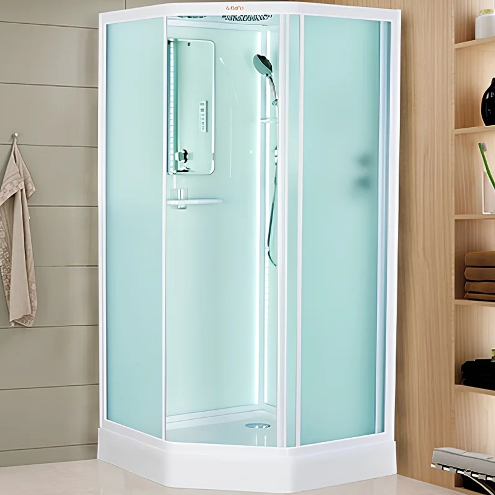 Душевая кабина Esbano (Эсбано) L100PR, с низким поддоном, с электрикой и LED освещением, 100х100х210