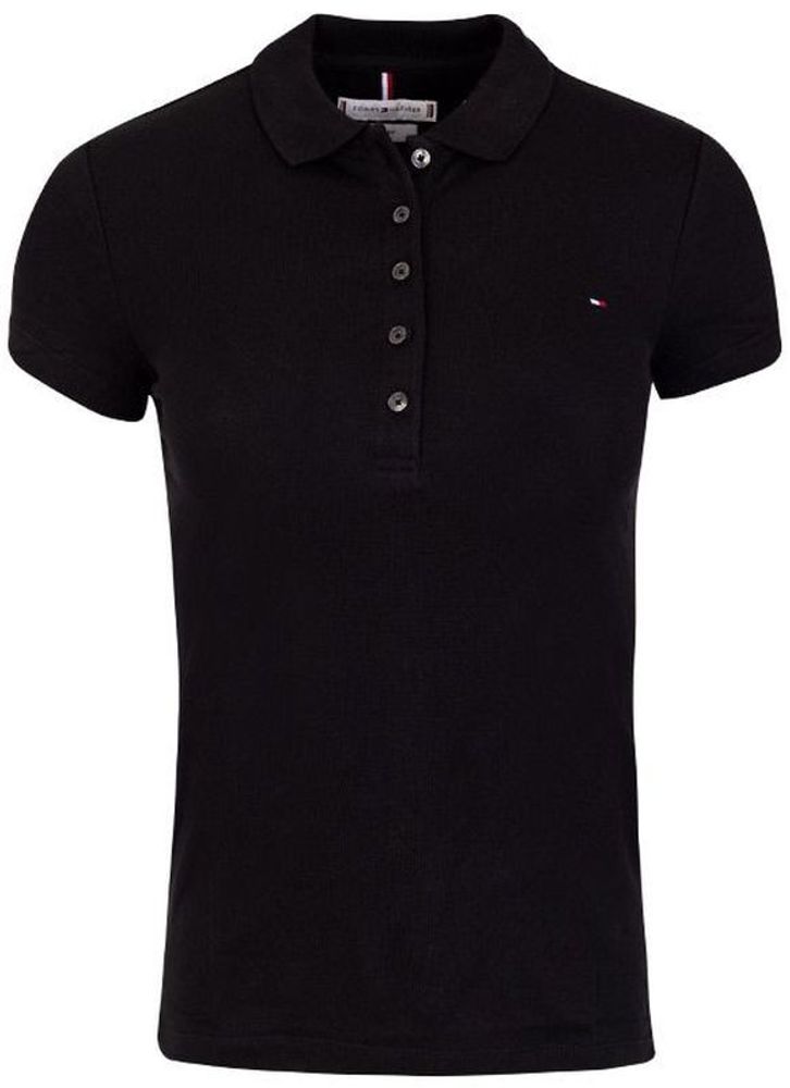 Женское поло Tommy Hilfiger Heritage Short Sleeve Slim Polo - masters black