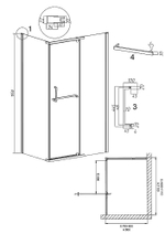Душевой уголок Grossman Pragma 110х80 120.K33.03.1180.10.00 стекло прозрачное/профиль хром