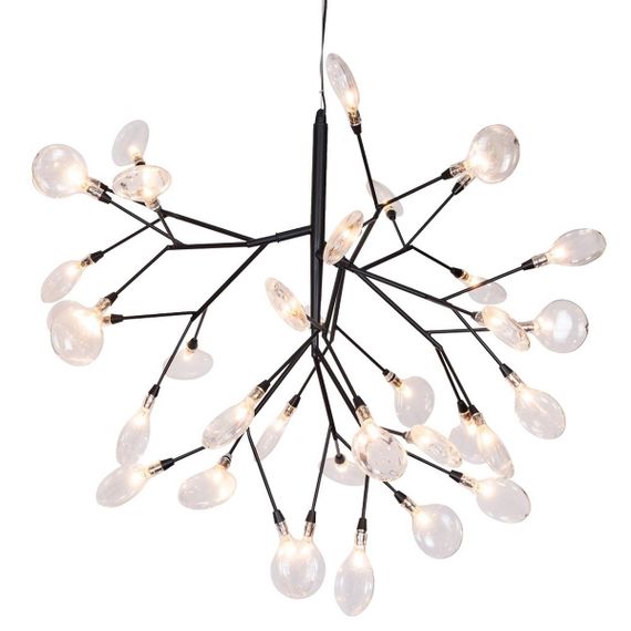 Подвесная люстра Crystal Lux Evita SP36 Black/Transparent