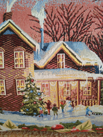 Декоративная гобеленовая наволочка для интерьерной подушки Волшебный вечер 68х47