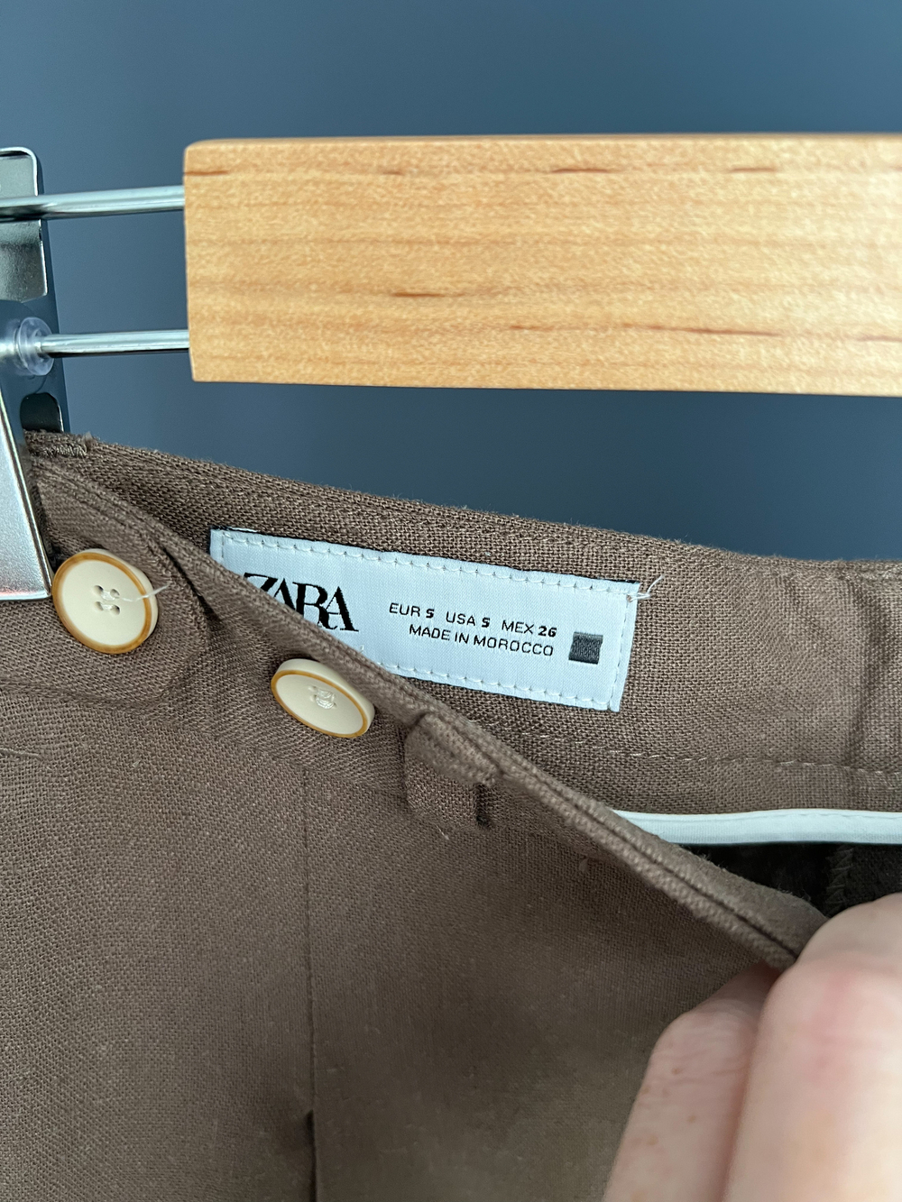 Льняные брюки Zara, S