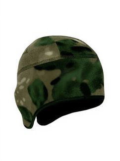 Тактическая военная флисовая шапка с ушами Мох