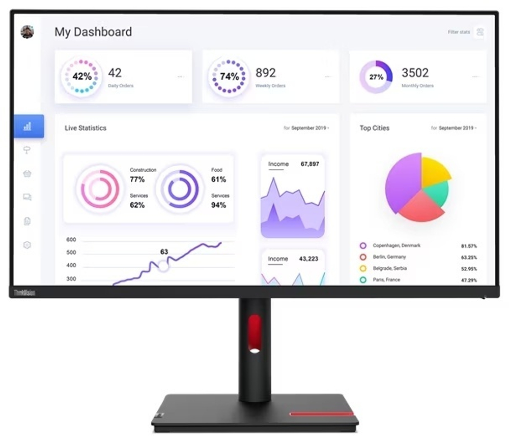 Монитор Lenovo 63D2GAT1EU черный