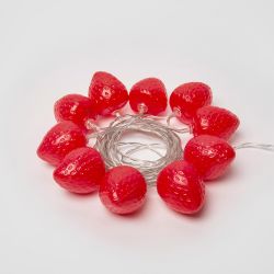 ULD-S0400-010-STB-2AA RED IP20 STRAWBERRY Гирлянда светодиодная на батарейках 2AA не в-к. Клубника. 4м. 10 светодиодов. Красный свет. Провод прозрачный. TM Uniel.