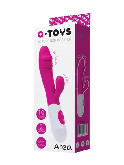 Вибратор с клиторальным стимулятором TOYFA A-Toys Area