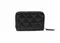 Кошелек для карт и монет женский Chanel на молнии черный