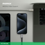 Кабель Momax Elite DC31L USB-C/USB-C 1m Titanium