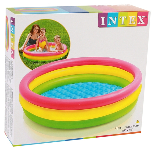 Бассейн надувной круглый "Интекс" 114х25см