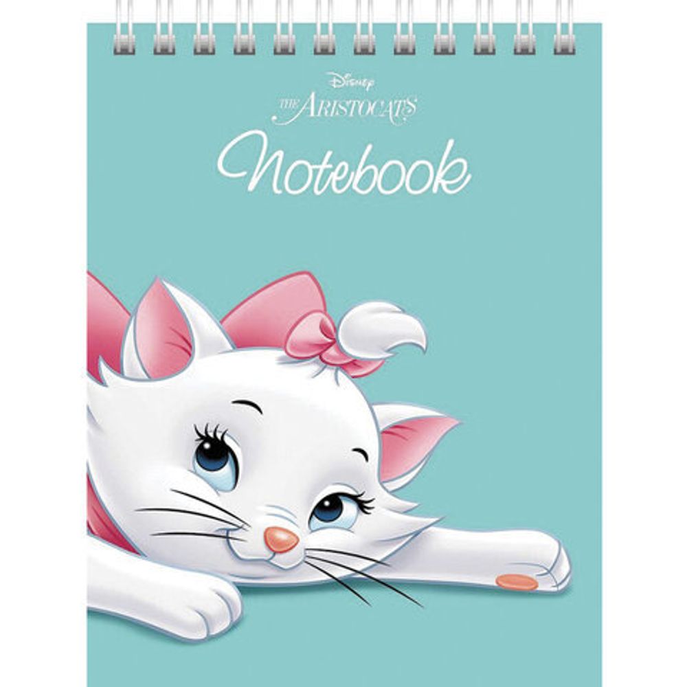 Блокнот МАЛЫЙ ФОРМАТ (110х145 мм), А6, 40 л., гребень, картон, клетка, HATBER, "Кошечка Мари", 40Б6В1гр