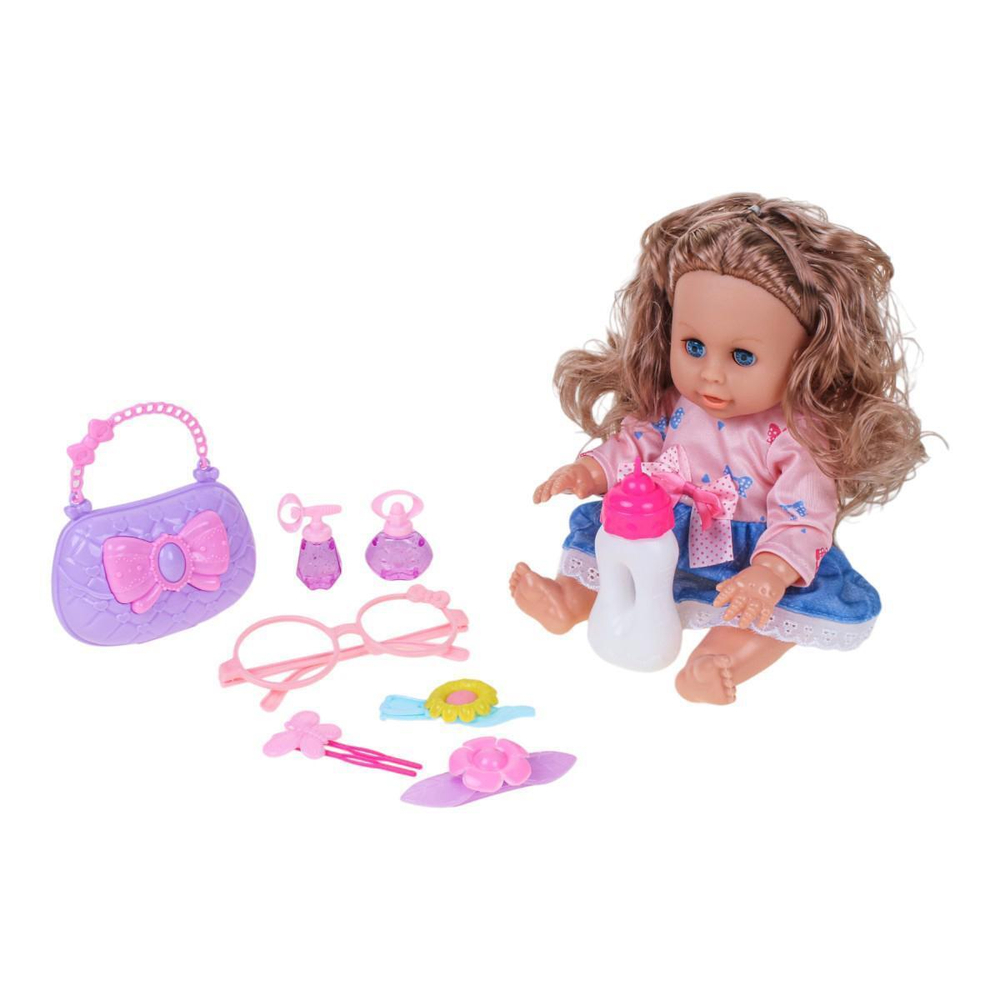 Пупс функциональный с аксесс., коробка L-8061D