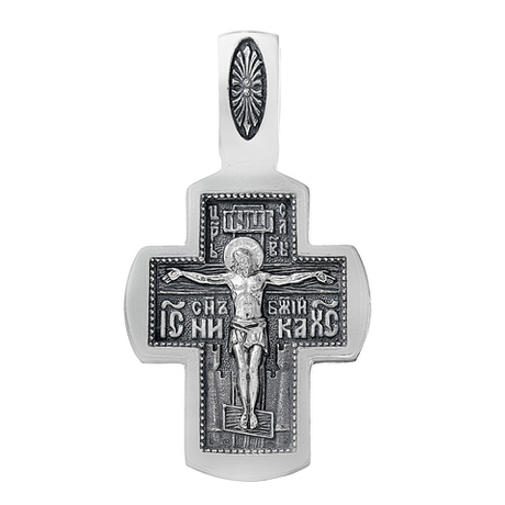 Крест из серебра/Чернение/Ангел-Хранитель