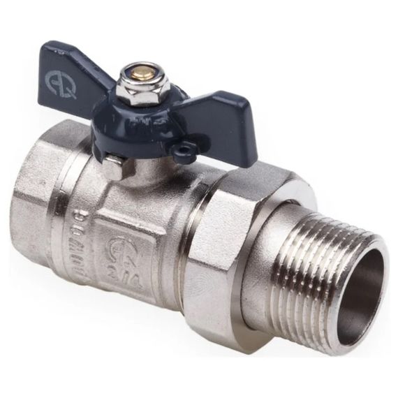 Кран шаровой AQUALINK со сгоном прямой ВН 3/4 бабочка (5/60) купить в Москве и Московской области по низкой цене с доставкой по России — (2) Кран шаровой AQUALINK со сгоном прямой ВН 3/4 бабочка (5/60) — (2)