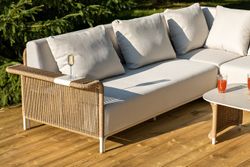 "Мальдивы" трансформирующаяся лаунж-зона из искусственного ротанга, цвет соломенный