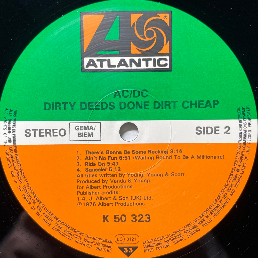 AC/DC - Dirty Deeds Done Dirt Cheap (Германия)