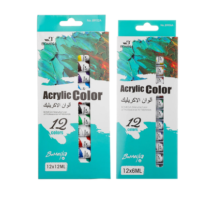 Акриловые краски Bomega 12 шт