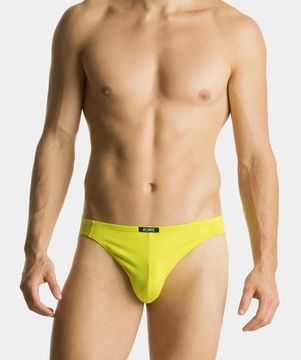 Мужские трусы (3шт) слипы мини Atlantic 3MP-170, лайм + голубой + темно-синий