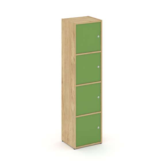 Locker plus Комплект №4 LK.K-004 Тиквуд Светлый/Зеленый 408*350*1593