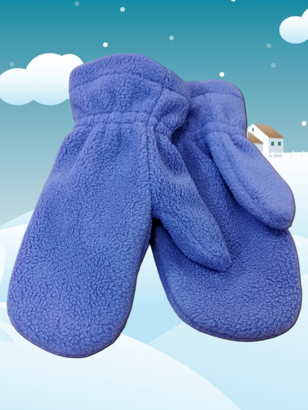 5005 Варежки детские флисовые фиолетовый (14)