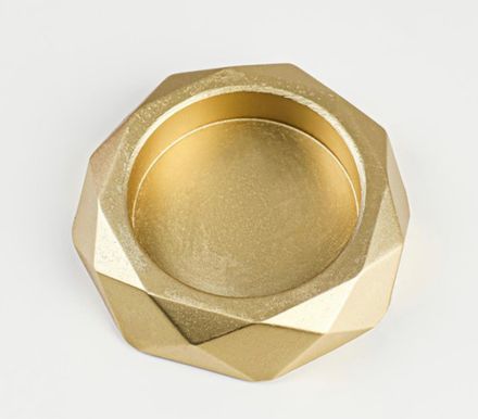 Подсвечник "Грани", 2,3х10 см, золото