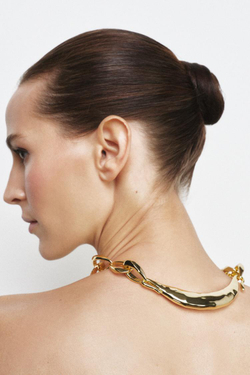 ZARA КОЛЬЕ ИЗ МЕТАЛЛИЧЕСКОЙ ЦЕПОЧКИ, ЗОЛОТИСТЫЙ