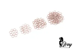 Кольцо Arta-F, 10 мм, металл, серебристый пион 168