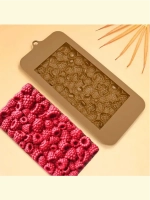 Форма силиконовая для шоколада «Плитка малина»